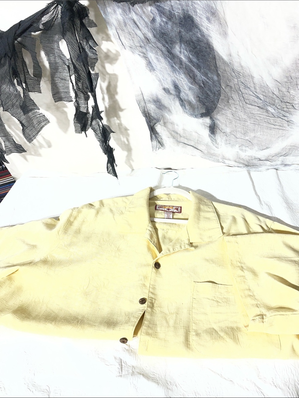 Caribbean Pale Yellow Lightweight Button-Up Shirt Jacket